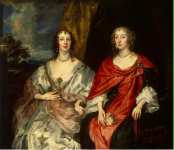 Dyck Anthony van Portrait of Ladies-in-Waiting to Queen Henrietta Maria Mrs George Kirke and Unknown Lady - Hermitage